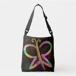 Färglös Abstrakt Art Butterfly Axelväska