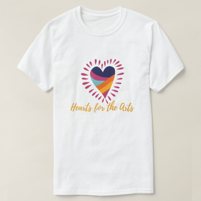 Färglös Abstrakt Art Heart T Shirt (Design framsida)