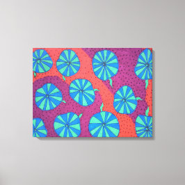 Färglös Abstrakt Art i Varm och Coola Tones Canvastryck