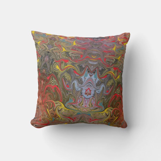 Färglös Abstrakt Art Kudde (Framsida)