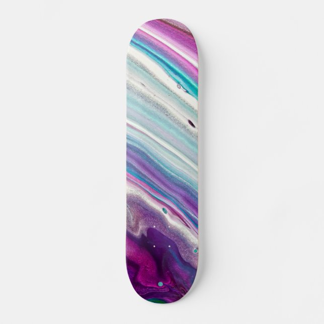 Färglös Abstrakt Art Mini Skateboard Bräda 18,5 Cm (Framsida)