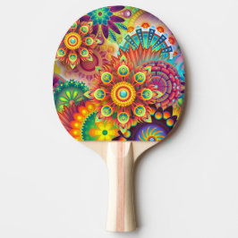 Färglös Abstrakt Art Ping Pong Paddle Pingisracket