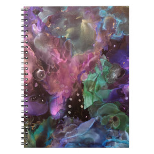 Färglös Abstrakt Art Space Nebula Anteckningsbok
