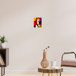 Färglös Abstrakt Art Woman Poster