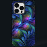 Färglös Abstrakt Blå Rosa Grönt Fractal<br><div class="desc">Fractal Art,  modern,  abstrakt och luminös. Utformning för iPhone 14 Pro Max fodral med mera.</div>