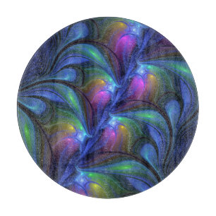 Färglös Abstrakt Blå Rosa Grönt Fractal