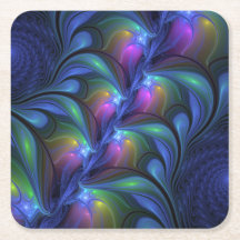 Färglös Abstrakt Blå Rosa Grönt Fractal