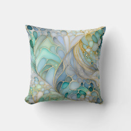 Färglös Abstrakt Bläck Art Square Dekorativ kudde