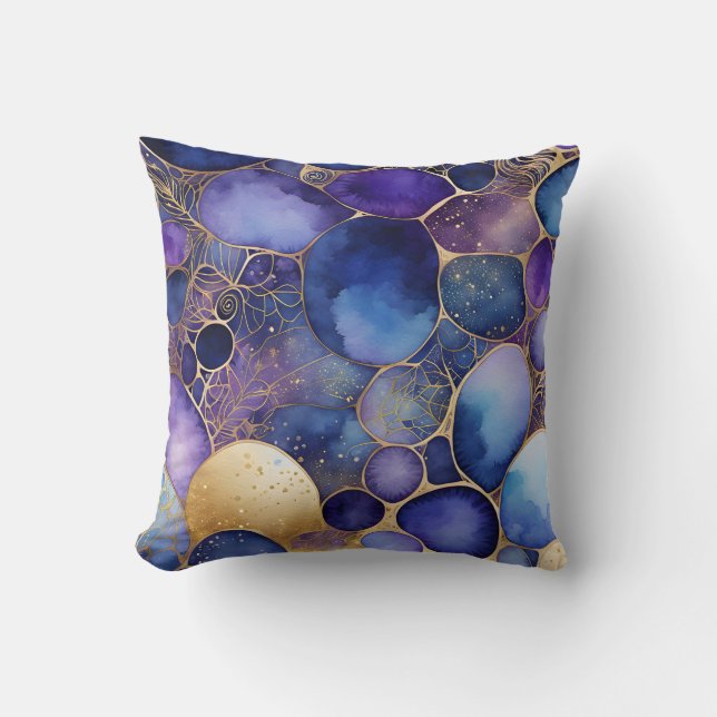 Färglös Abstrakt Bläck Art Square Dekorativ kudde (Framsida)