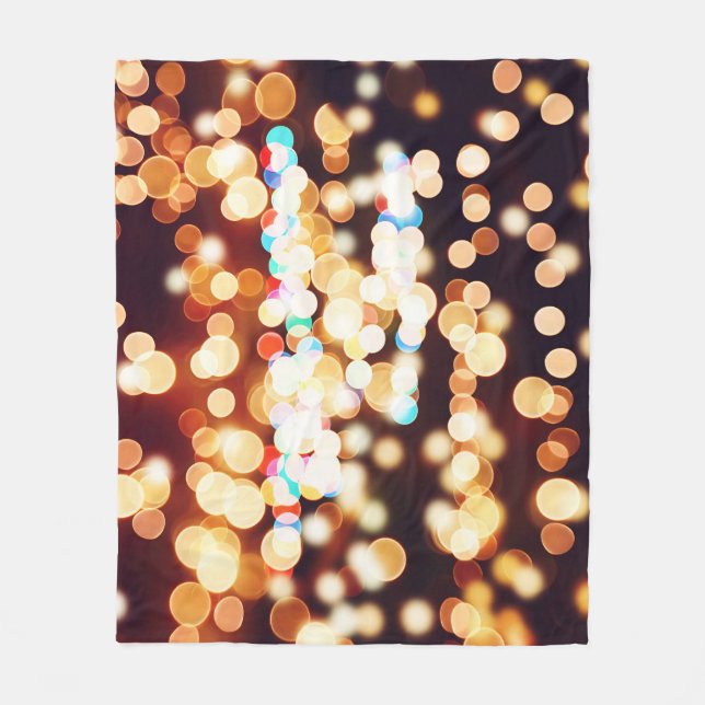 Färglös Abstrakt Bokeh Struktur Fleecefilt (Framsidan)