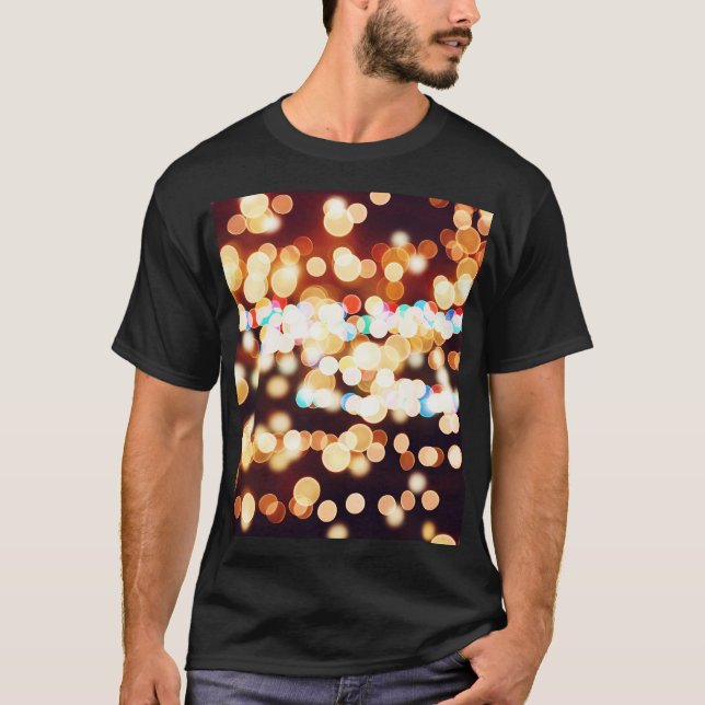 Färglös Abstrakt Bokeh Struktur T Shirt (Framsida)