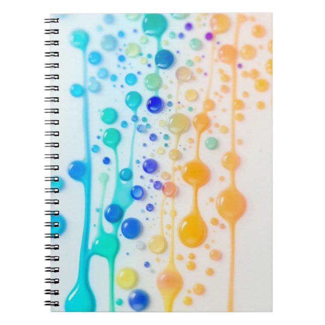 Färglös Abstrakt droplet Art bärbar dator Anteckningsbok (Framsidan)