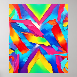 Färglös Abstrakt Expressionism Art Poster