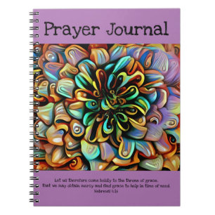 Färglös Abstrakt Flower Prayer Journal Anteckningsbok