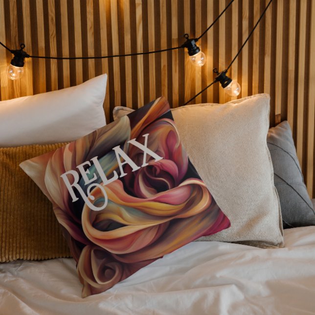 Färglös Abstrakt, inspirerande Kudde (RELAX - perfect pillow for a cozy bed)