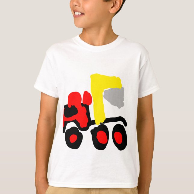 färglös abstrakt lastbil t shirt (Framsida)