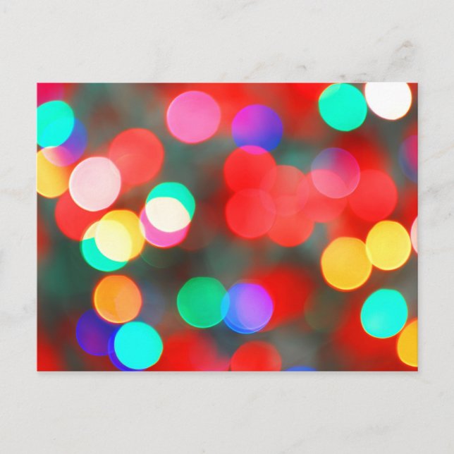 Färglös Abstrakt Ljus Bokeh Vykort (Framsida)
