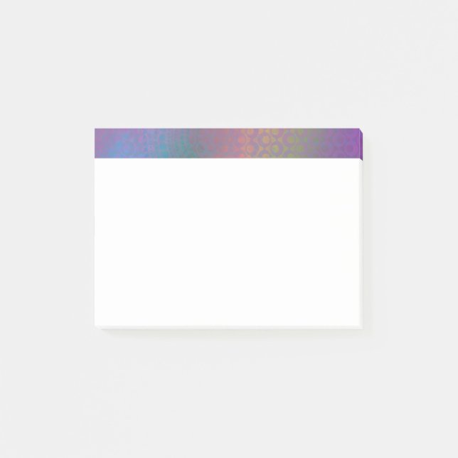 Färglös Abstrakt med Mönster & Grungy Struktur Post-it Block (Framsida)