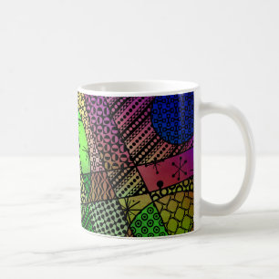 Färglös Abstrakt med Struktur & Mönster Kaffemugg