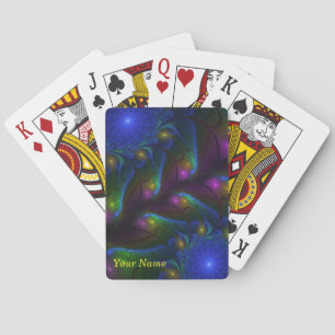 Färglös Abstrakt Modern Fractal Art Namn Casinokort