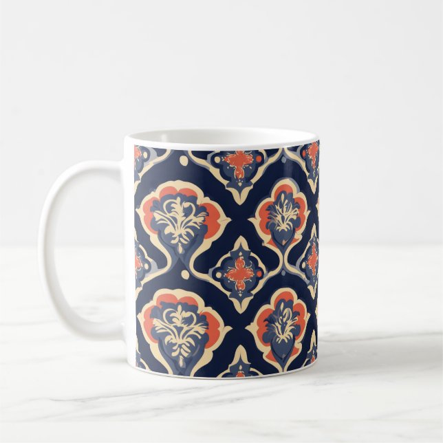 Färglös Abstrakt Mönster Kaffemugg (Vänster)
