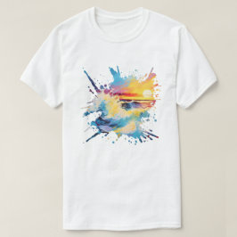 Färglös Abstrakt Solnedgång T Shirt