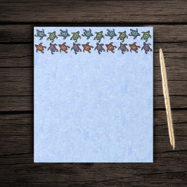 Färglös Abstrakt Swimming Turtles Anteckningsblock