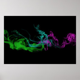 Färglös Abstrakt Vape Smoke Poster