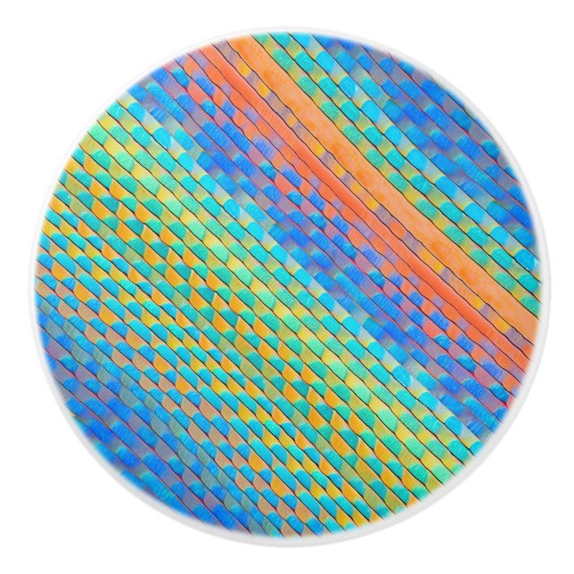 Färglös Abstrakt Vävd Digital Mönster Knopp (Framsidan)