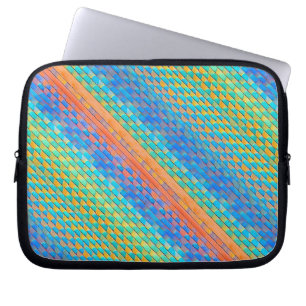Färglös Abstrakt Vävd Digital Mönster Laptop Fodral