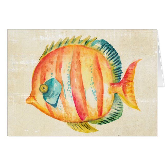 Färglös akvariefisk hälsningskort (Framsidan Horizontal)