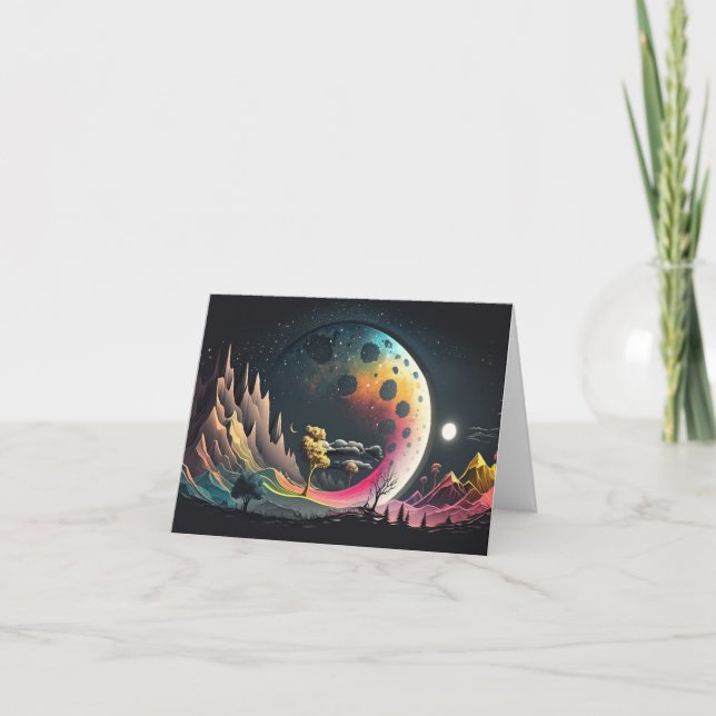 Färglös Alienplanet Tack Kort (Framsida)