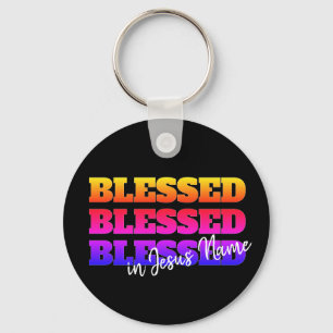 Färglös Anpassningsbar BLESSED Nyckelring
