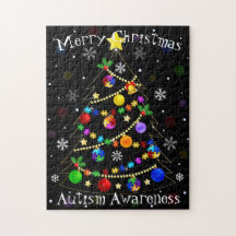 Färglös Autism Julgran