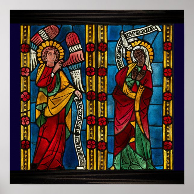 Färglös avstötning med Mary och Gabriel Poster (Framsidan)