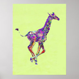 färglös baby giraffe poster