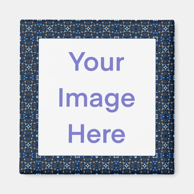 Färglös blå fetstil Geometrisk Magnet (Framsidan)