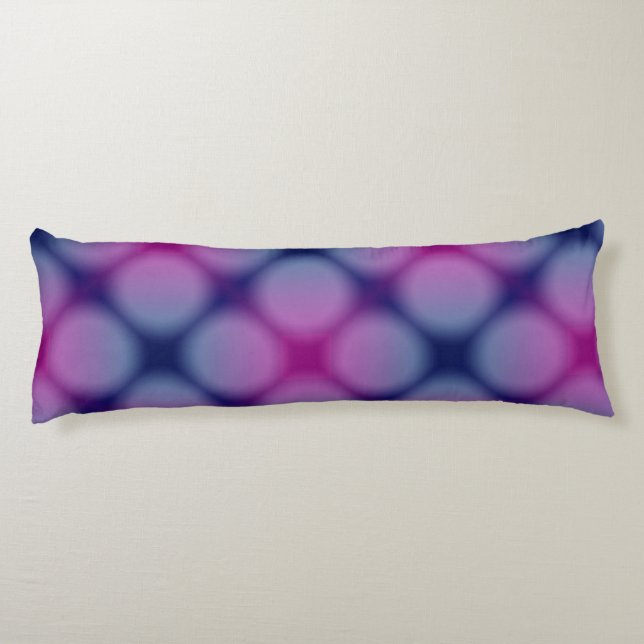 Färglös blå Lila Rosa Reversible Body Pillow Kroppskudde (Baksidan)