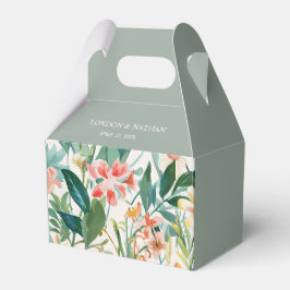 Färglös blommande Blommigt Bröllop Presentaskar