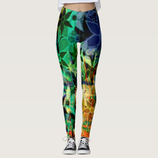 Färglös Blommigt #6 Leggings