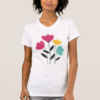 Färglös Blommigt Art Design - Modern minimalistisk T Shirt