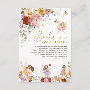 Färglös Blommigt Fairy Garden Party Bokar för Baby Tilläggskort