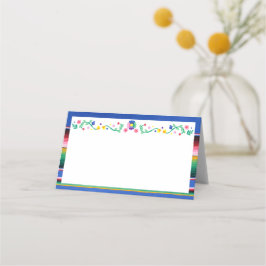 Färglös Blommigt Mexikansk serbapbabystövel Placeringskort