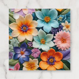 Färglös Blommigt Needlepoint Art Gift-Märkre Gåvor Etiketter