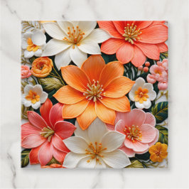 Färglös Blommigt Needlepoint Art Gift-Märkre Gåvor Etiketter