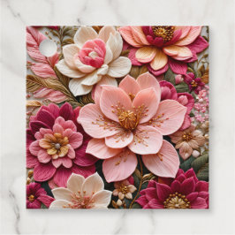 Färglös Blommigt Needlepoint Art Gift-Märkre Gåvor Etiketter