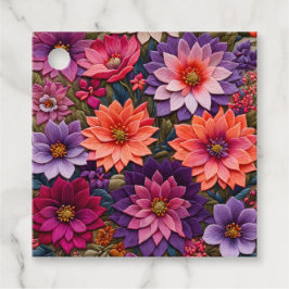 Färglös Blommigt Needlepoint Art Gift-Märkre Gåvor Etiketter