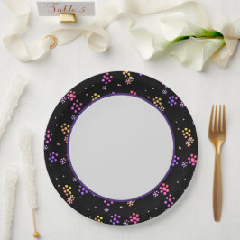 Färglös Blommigt Skriv ut Papper plåt