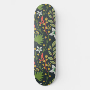 Färglös blommigt, sömlösa blommor och lämna från m mini skateboard bräda 18,5 cm