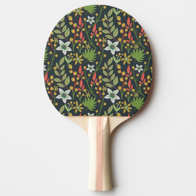Färglös blommigt, sömlösa blommor och lämna från m pingisracket (Framsidan)